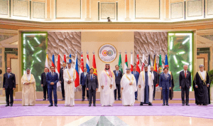 ولي العهد أثناء ترؤسه قمة الرياض بين مجلس التعاون لدول الخليج العربية ودول رابطة الآسيان. (واس)