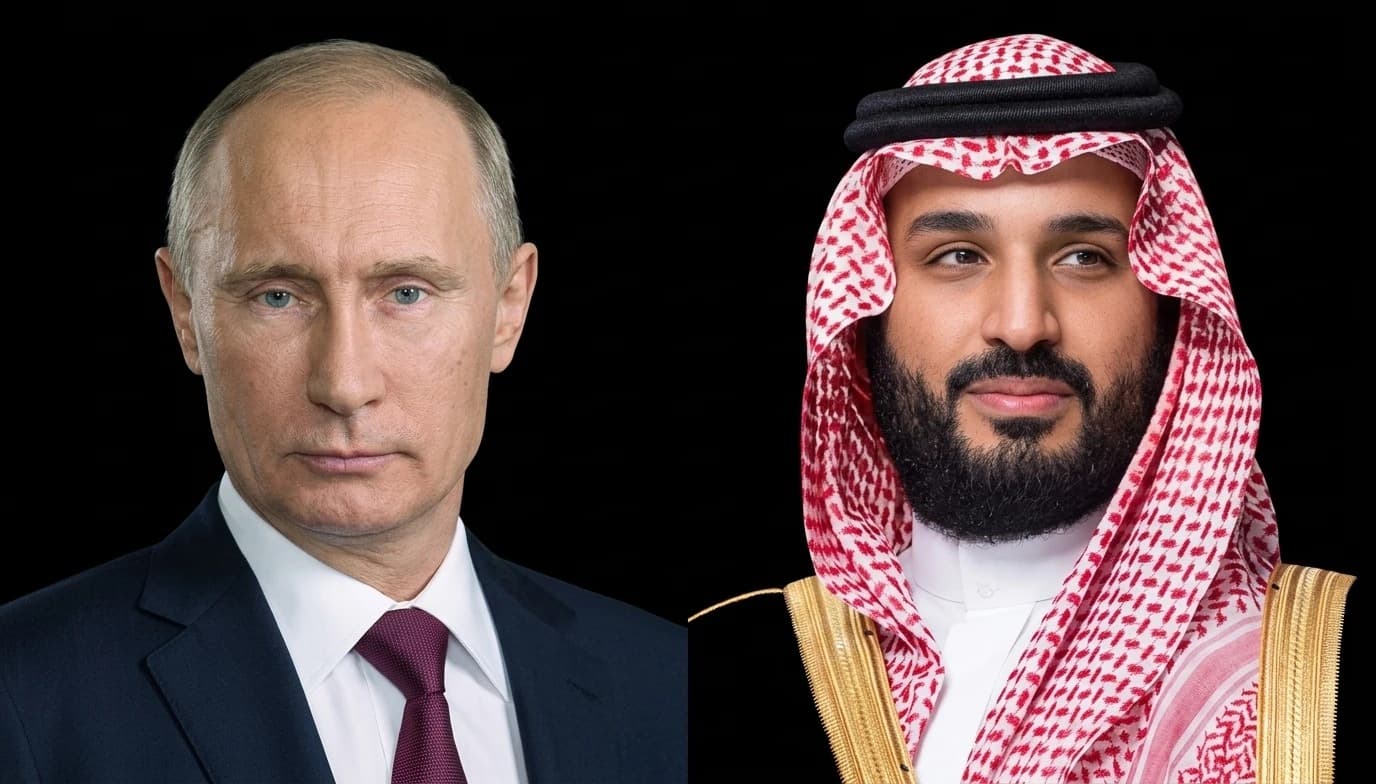ولي العهد يتلقى اتصالًا هاتفيًا من رئيس روسيا الاتحادية